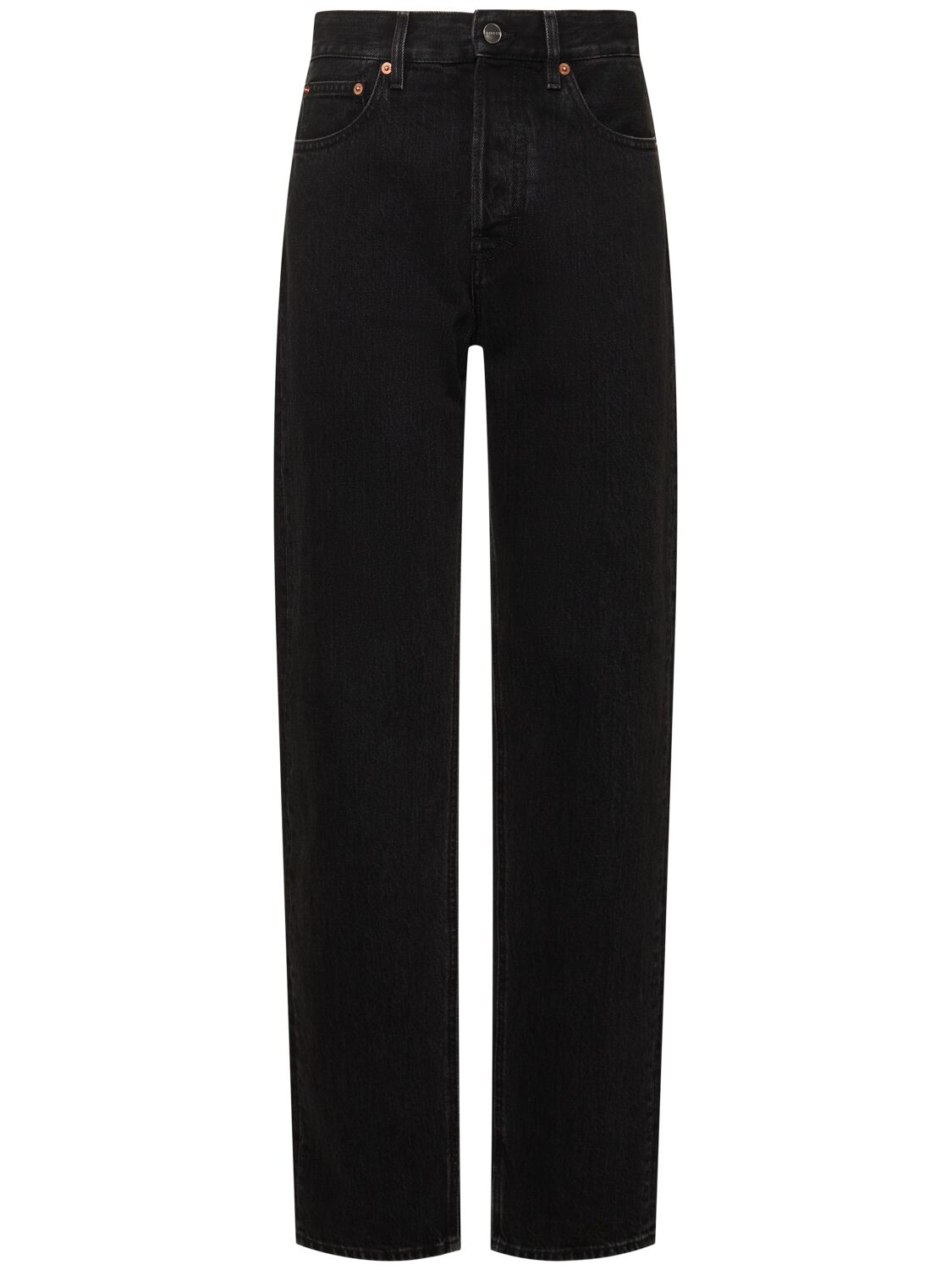 Jeans Dritti In Denim / Dettaglio Laserato