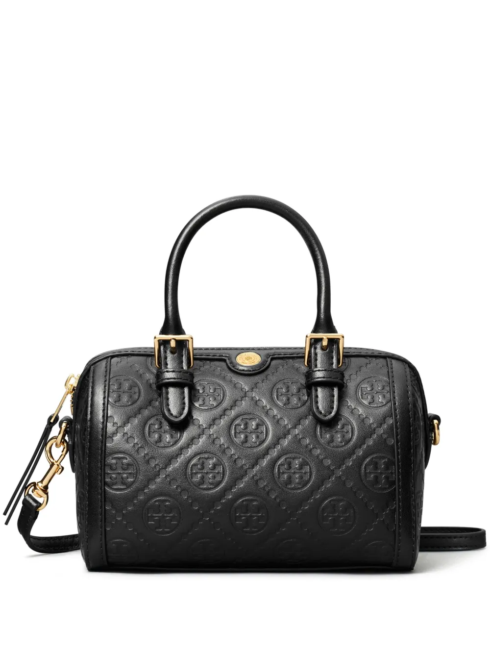 Tory Burch petite T Monogram barrel bag - Nero