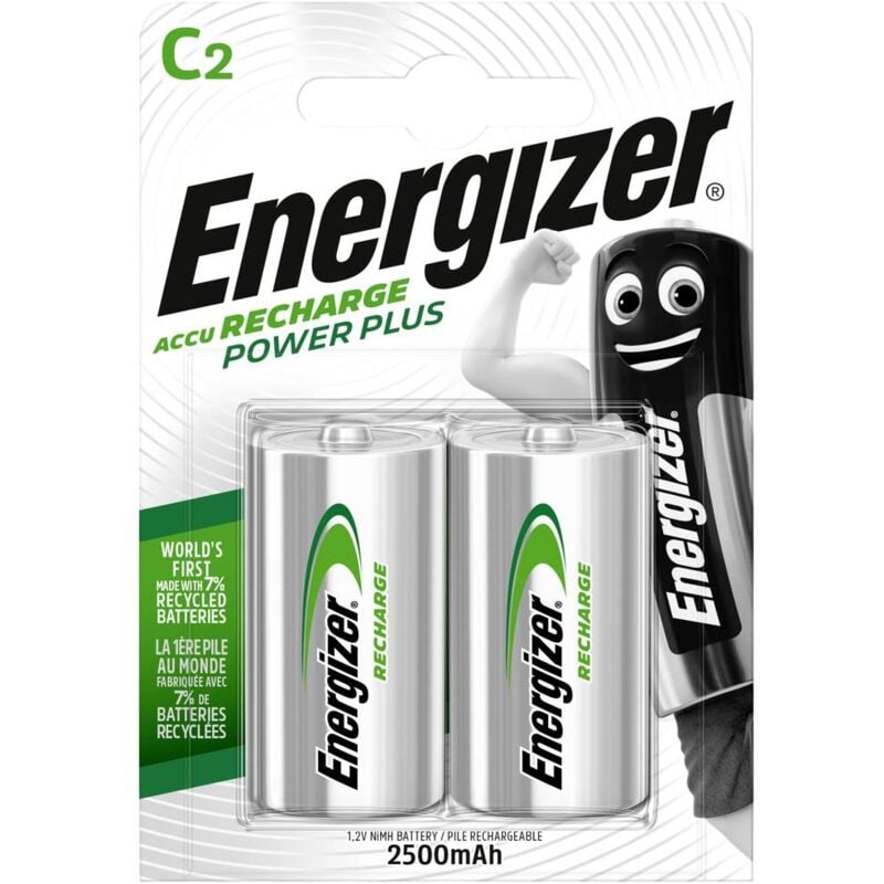 Energizer - Power Plus HR14 Pile rechargeable LR14 (c) NiMH 2500 mAh 1.2 v 2 pc(s)