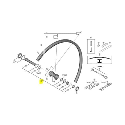 Shimano Asse Completo Ruota Wh-M8000 Tl F15 B 29, Assi Ciclismo Unisex Adulto, Multicolore