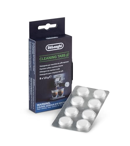 De'Longhi Compresse Detergenti Per Macchina Da Caffè Dlsc552, Rimuove Oli Di Caffè E Prodotti Di Scarto, Accessori Per Macchina Da Caffè Con Chicchi D