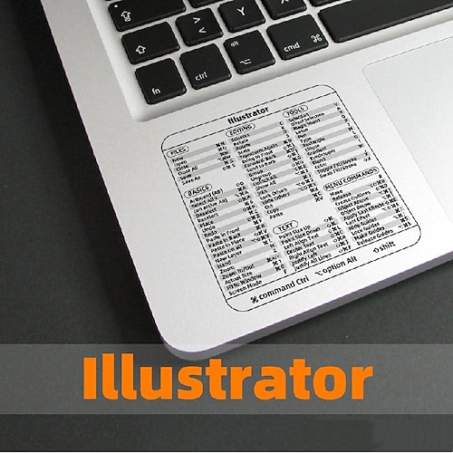adesivi scorciatoie adesivi tastiera per mac chromebook word photoshop audition illustrator premiere pro after effects vinile laminato senza residui a