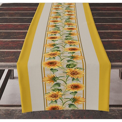 Runner da tavolo con girasole - design vivace e allegro con girasole - tessuto resistente e di alta qualità - perfetto per illuminare il tuo tavolo da