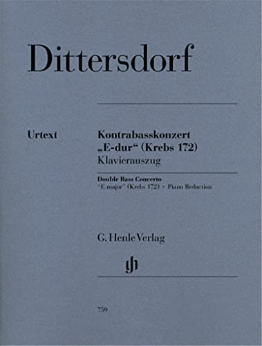Kontrabasskonzert ''E-Dur'' Krebs 172. Kontrabass Und Klavier