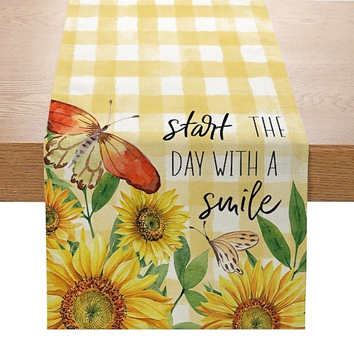 Runner da tavolo con girasole - design vivace e allegro con girasole - tessuto resistente e di alta qualità - perfetto per illuminare il tuo tavolo da