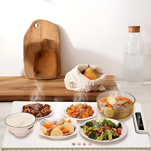 tappetino scaldavivande regolabile scaldavivande vassoio riscaldante elettrico in silicone per alimenti riscaldamento completo della superficie vassoi