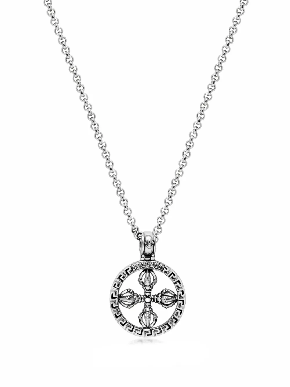 Nialaya Jewelry cross pendant necklace - Argento