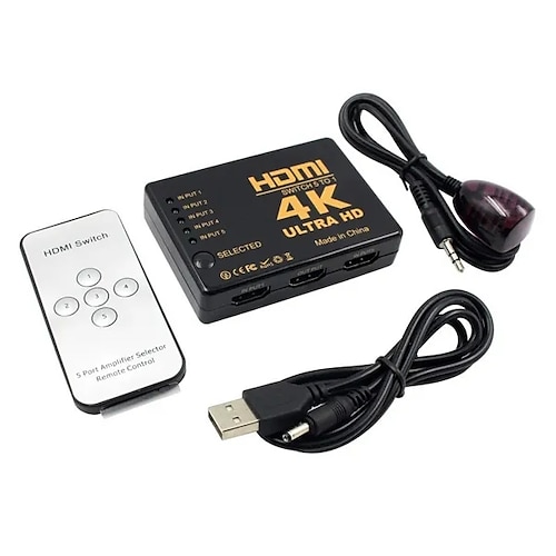 (5-in/1-out) lo switcher HDMI supporta la risoluzione 4K Ultra HD Switcher Box adattatore audio/video automatico per TV Stick TV Box PC Stick Laptop G