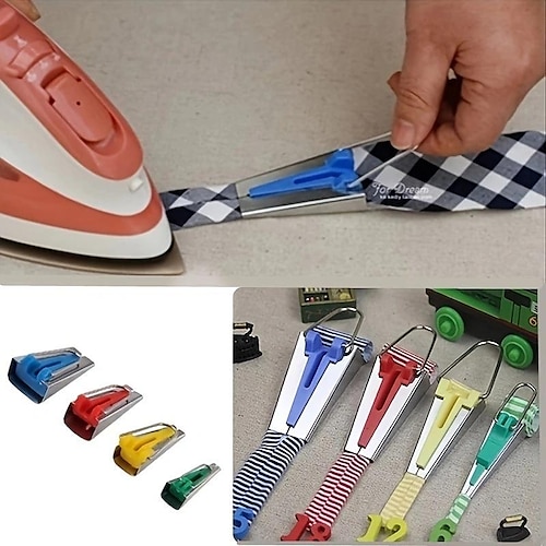 4 pz/set splicing panno tessuto bias tape maker vincolante strumento quilting cucito 0.2in \ 0.5in \ 0.7in \ 1in mestiere fai da te patchwork speciale