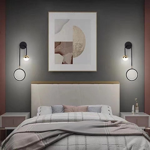lightinthebox lampade da parete a led 13w lampada a led nera moderna semplicità illuminazione interna creativa luci da parete rotazione di 180 gradi p
