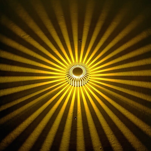 lightinthebox lampada da parete con fiore solare, lampada da parete con fiore solare, telecomando in alluminio resistente al calore e all'umidità pare