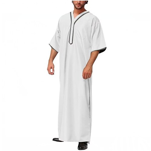 Per uomo Vestaglia Thobe/Giubba Religioso Arabo saudita arabo musulmano Ramadan Per adulto Camicia