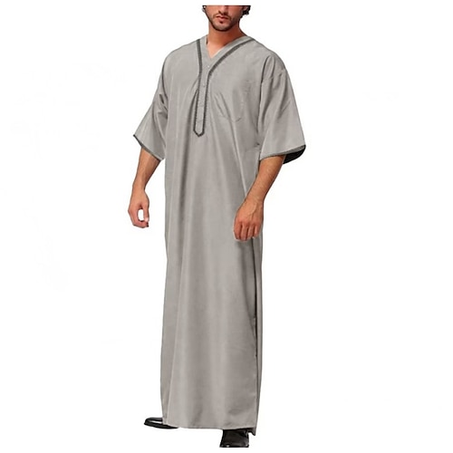 Per uomo Vestaglia Thobe/Giubba Religioso Arabo saudita arabo musulmano Ramadan Per adulto Camicia