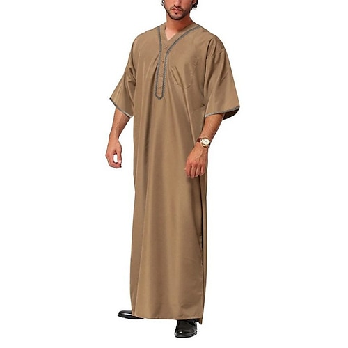 Per uomo Vestaglia Thobe/Giubba Religioso Arabo saudita arabo musulmano Ramadan Per adulto Camicia