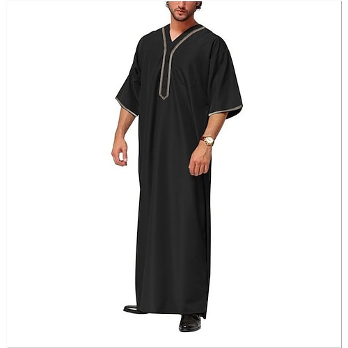 Per uomo Vestaglia Thobe/Giubba Religioso Arabo saudita arabo musulmano Ramadan Per adulto Camicia