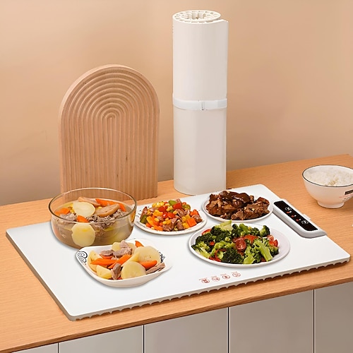 tappetino scaldavivande regolabile scaldavivande vassoio riscaldante elettrico in silicone per alimenti riscaldamento completo della superficie vassoi