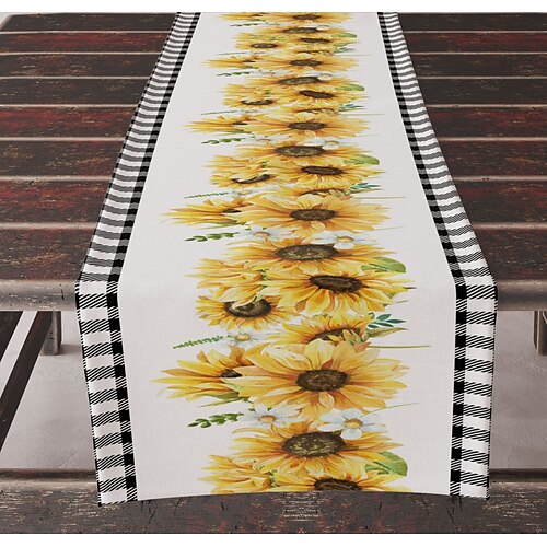 Runner da tavolo con girasole - design vivace e allegro con girasole - tessuto resistente e di alta qualità - perfetto per illuminare il tuo tavolo da