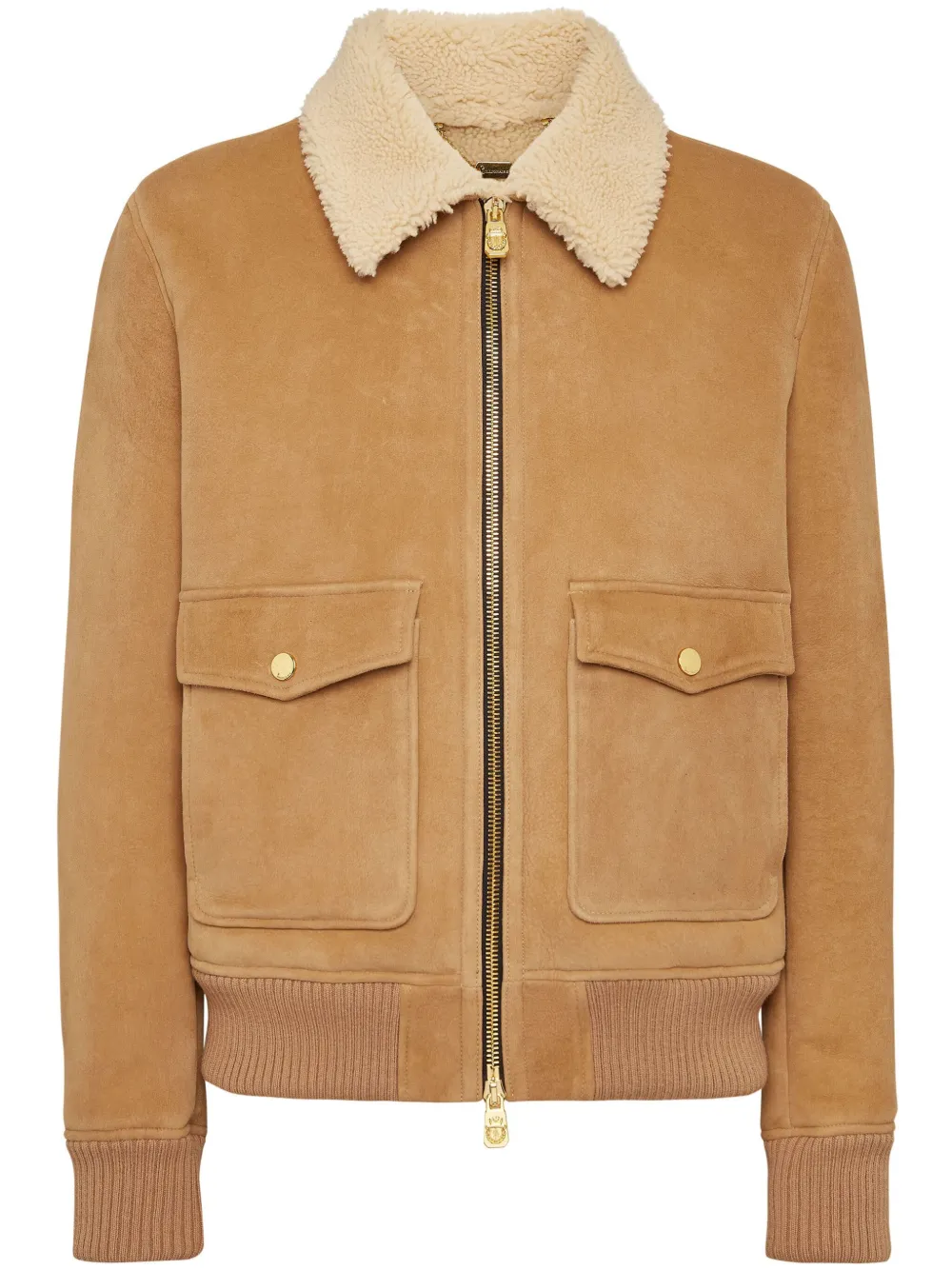 Billionaire shearling-collar jacket - Toni neutri