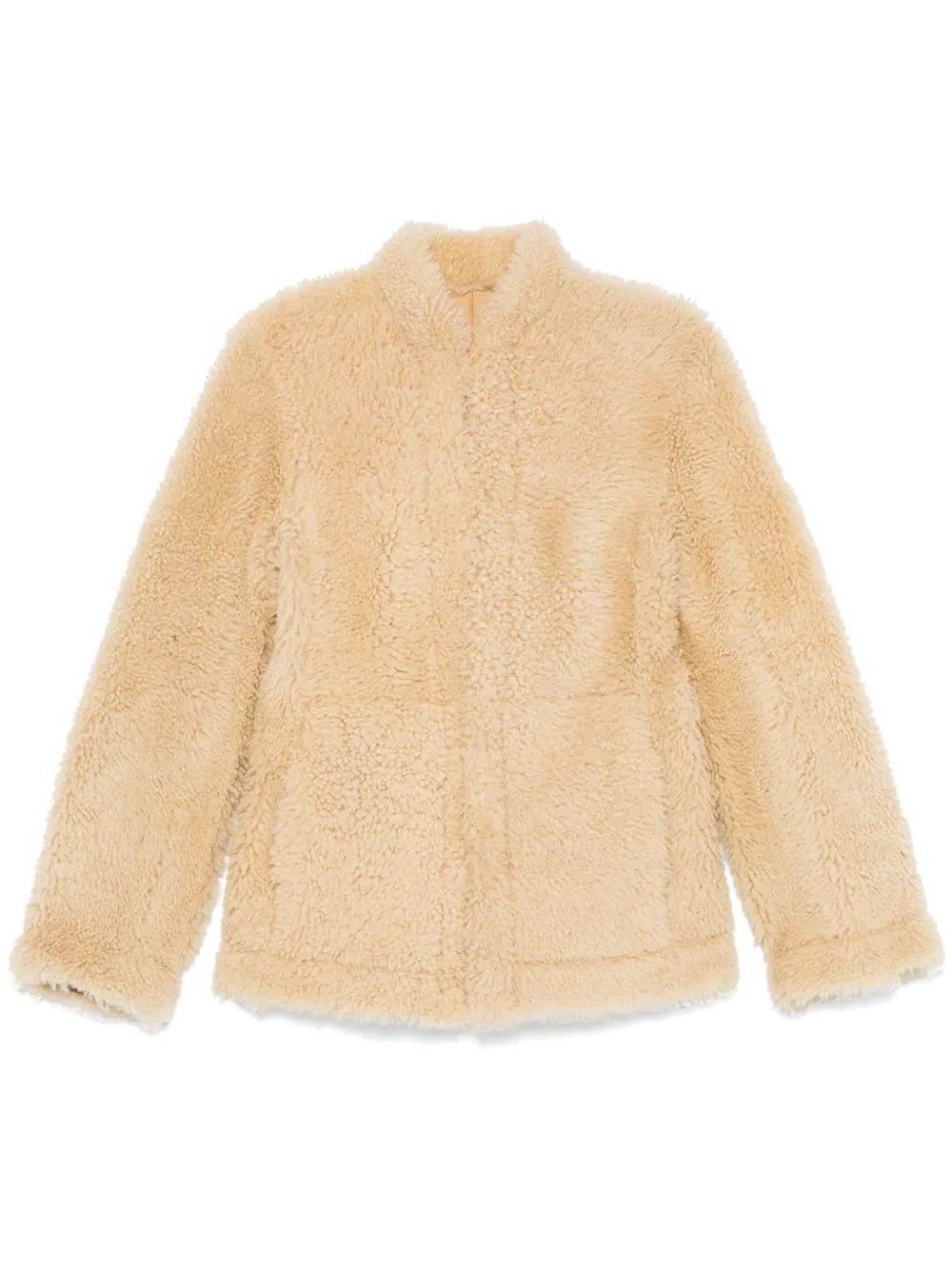TOTEME Cinched shearling jacket - Toni neutri