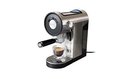 Unold Piccopresso 28636 | Macchina Per Caffè Espresso In Acciaio Inox Per 1-2 Tazze Espresso Con Ugello Girevole In Schiuma Di Latte, Funzione Acqua C