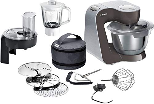 Bosch Mum5 Creationline - Robot Da Cucina Premium Mum58A20, Set Professionale Di Patisserie, Ciotola Grande In Acciaio Inox (3,9 L), Mixer In Vetro, I