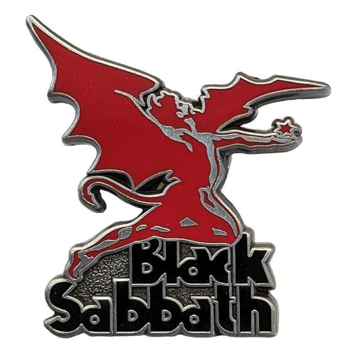 Rock Off Officially Licensed Products Black Sabbath Band Logo And Daemon Pin Badge