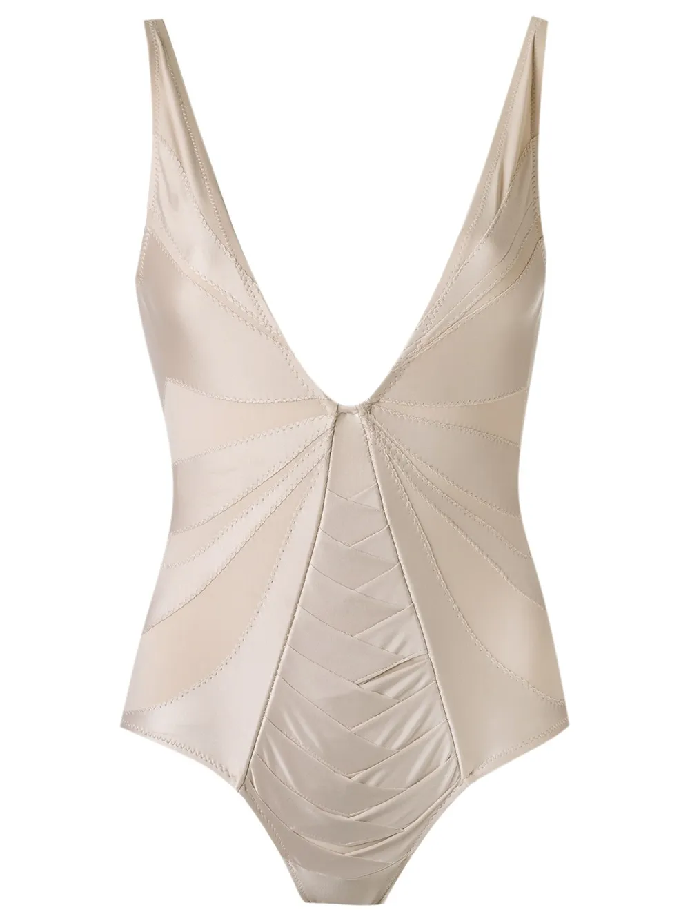 Amir Slama panelled swimsuit - Toni neutri