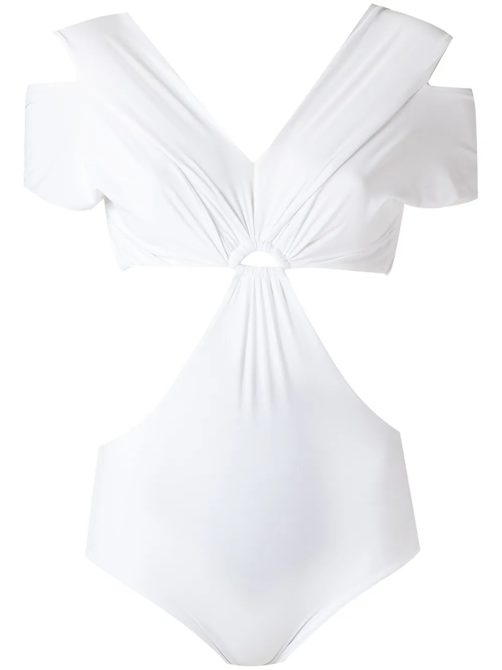 Amir Slama panelled swimsuit - Bianco