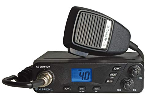 Albrecht Ae 6199 Vox Cb - Radio Con Vivavoce, 12699.01, Squelch Automatico (Asq), Display Lcd Grandangolare Con Microfono A 6 Poli