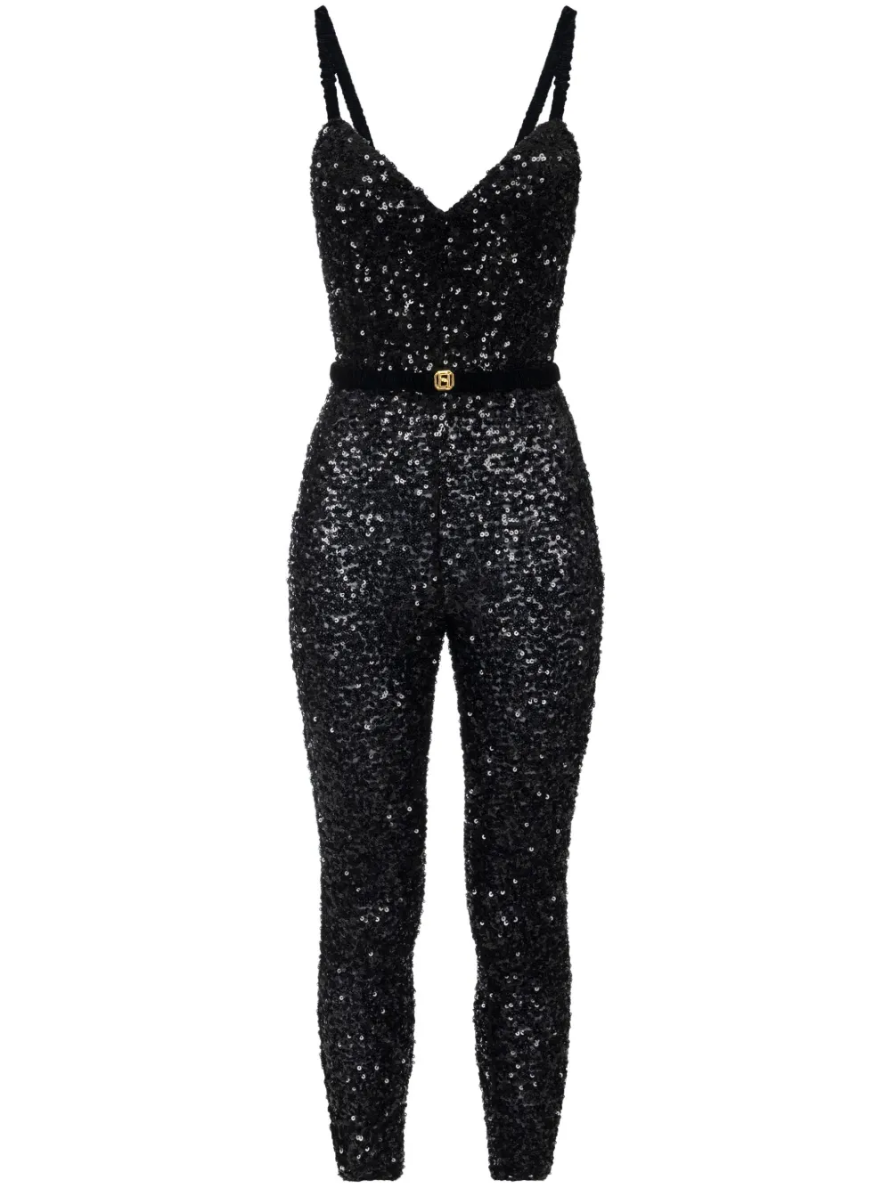 Elisabetta Franchi sequin-embellished jumpsuit - Nero