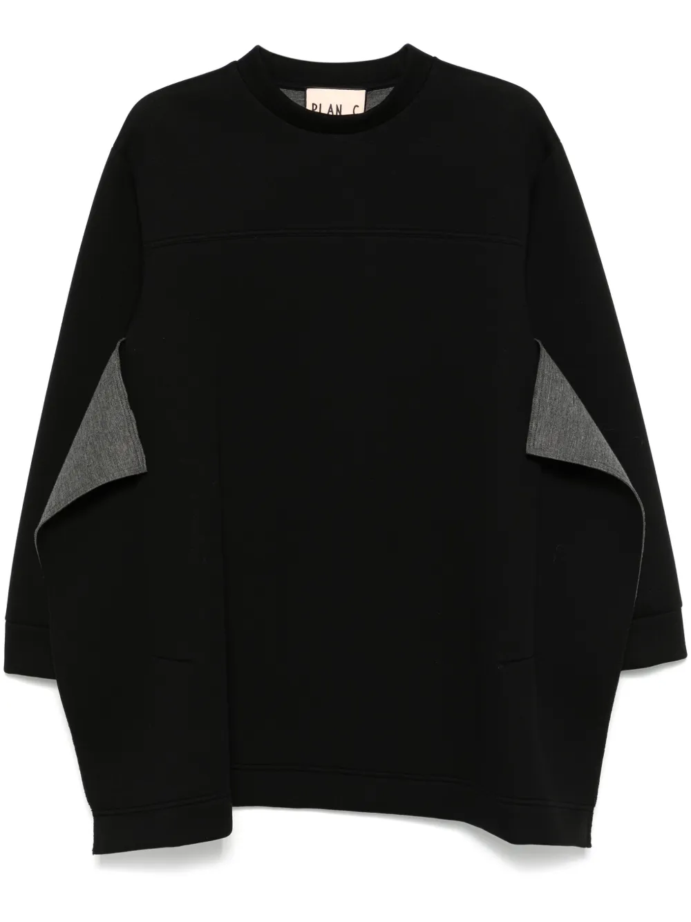 Plan C scuba-jersey mini dress - Nero