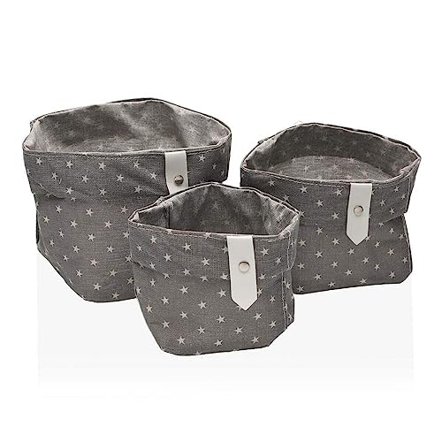 Set 3 Cestas Stars Gris