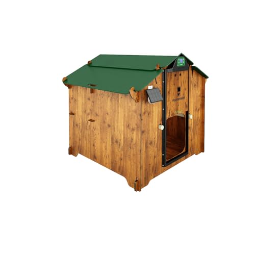Piccolo Pollaio Per 4/5 Galline Di Razza Leggera Polly Farm Mignon Taglia M Incluso Apri-Porta Automatico Pollaio In Laminato Hpl Anti Acaro Rosso