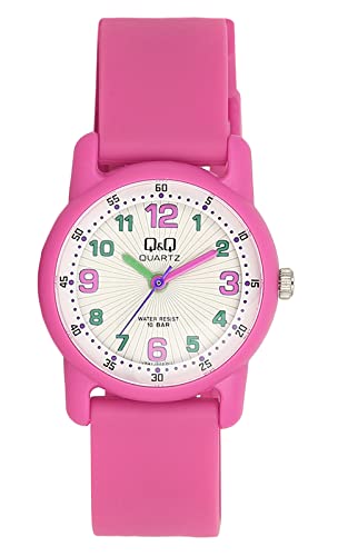 Q&Q - Orologio Per Bambini E Bambine, Impermeabile, Con Numeri Arabi In Vari Colori, Prodotto Da Citizen