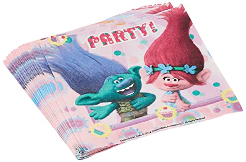Tovaglioli Trolls 33 X 33 Cm - 20 Pezzi