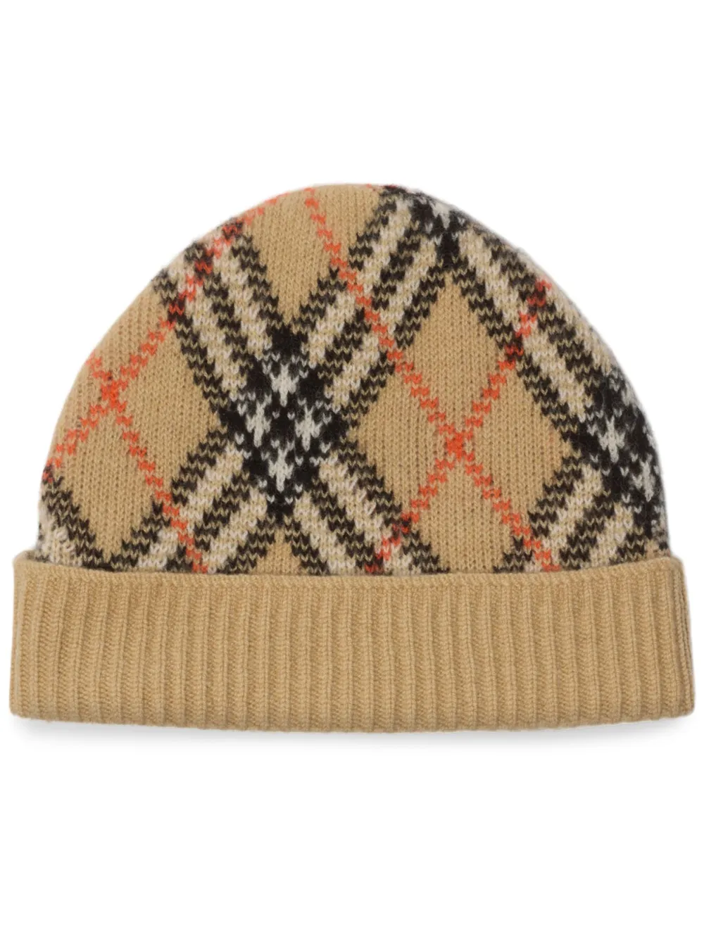 Burberry Check Beanie - Toni neutri