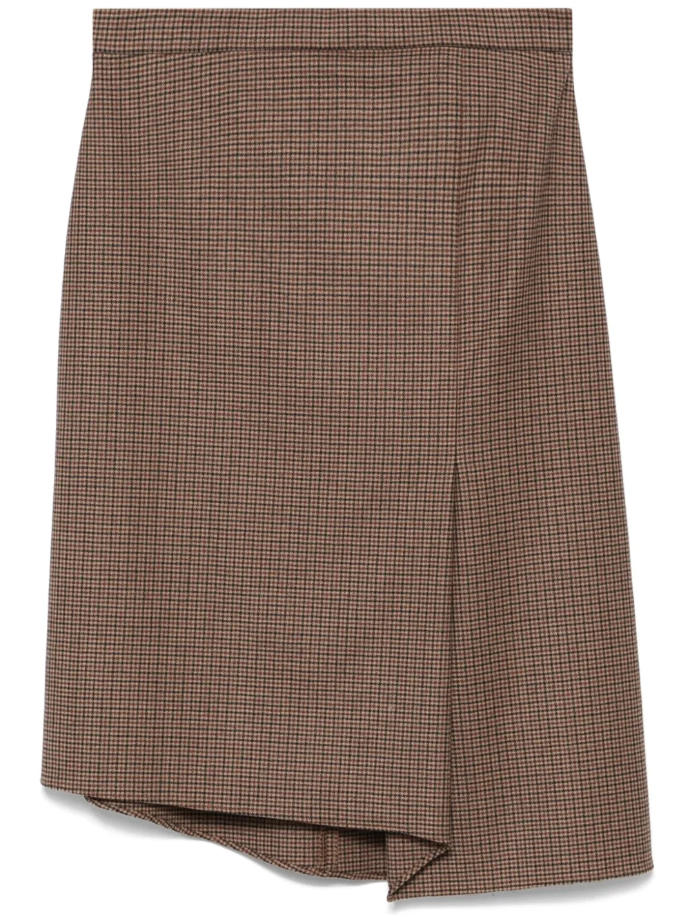 ASPESI houndstooth-pattern midi skirt - Marrone