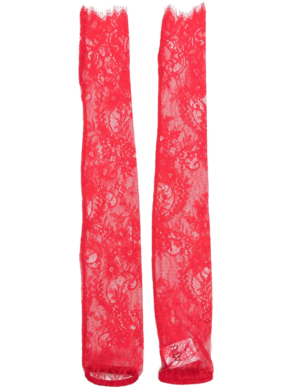 Atu Body Couture X Rue Ra corded lace gloves - Rosso