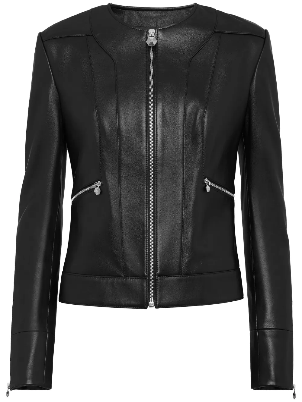 Philipp Plein leather jacket - Nero