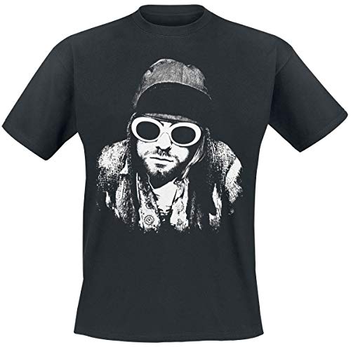 Kurt Cobain One Colour Uomo T-Shirt Nero Xl 100% Cotone Regular