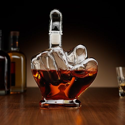 Ingenious Caraffa A Dito Medio, 1000 Ml, In Vetro, Con Tappo