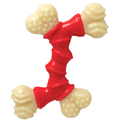Nylabone Osso Doppio Masticabile Extreme Double Chew Bone | Giocattolo Masticabile Per L'Igiene Dentale Dei Cani | Gusto Bacon | Extra Large | Per Can