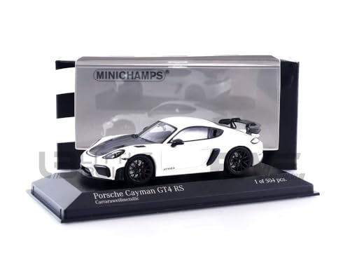 Minichamps 410069702 - Porsch. Cayman Gt4 Rs White With Black Wheels 2021 - Scala 1/43 - Modello Da Collezione