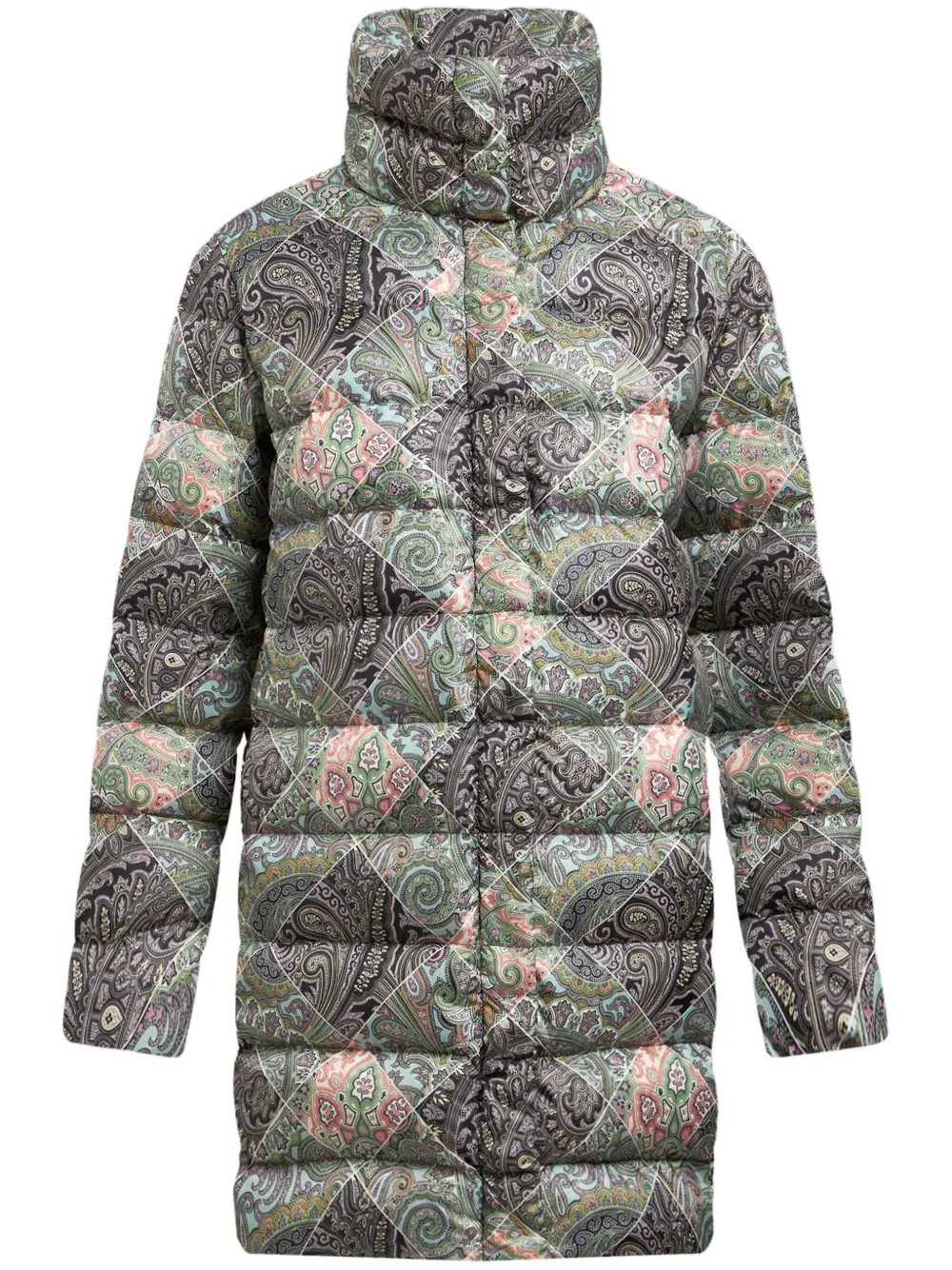 ETRO printed puffer jacket - Verde