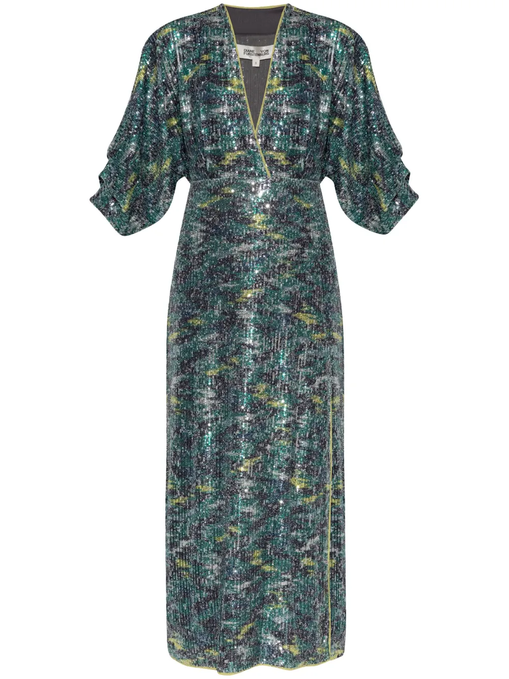 DVF Diane von Furstenberg sequin-embellished midi dress - Verde