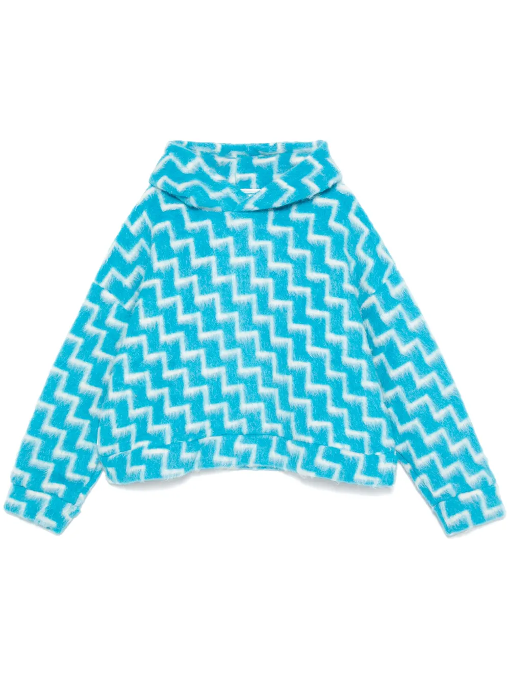 Bonsai geometric-pattern hoodie - Blu