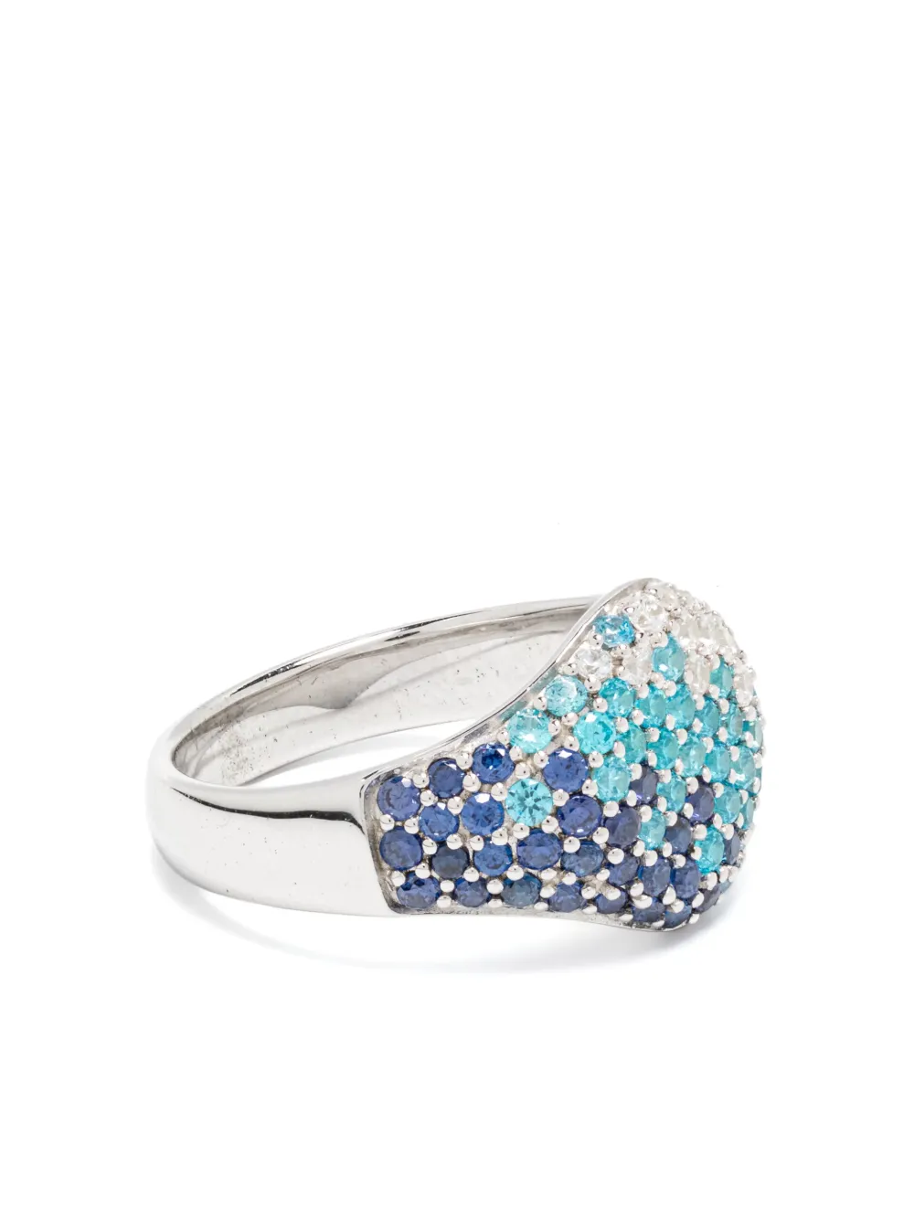 Tom Wood zirconia-embellished ring - Argento