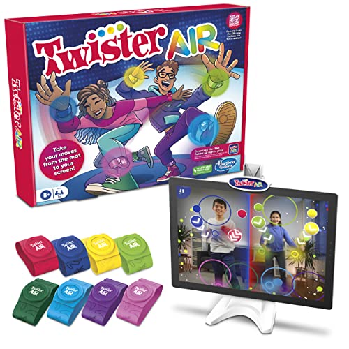 Il Gioco Twister Air Party Include 4 Fasce Da Polso Twister Air, 4 Fasce Da Caviglia Twister Air, Supporto Per Dispositivo Con Clip, Base E Post E Reg