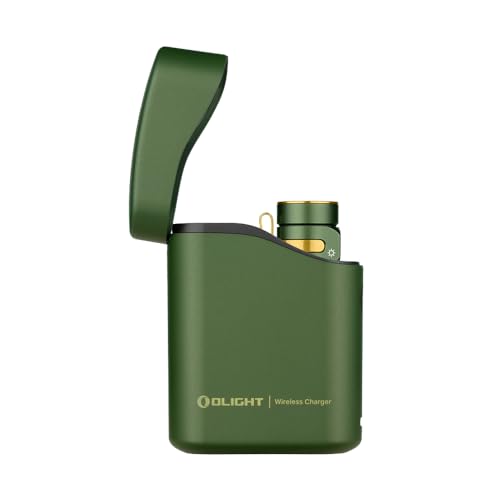 Torcia Edc Olight Baton 4 Premium | Potenza 1300 Lumen | Caricabatterie Wireless Incluso | Autonomia Di 190 Giorni (Verde)