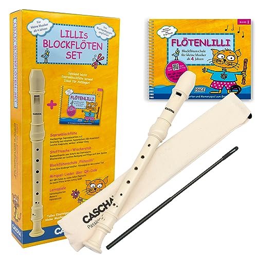 Flötenlilli – Flauto Dolce Soprano Diteggiatura Barocca Flötenlilli Set Mit Lillis Flötenschule